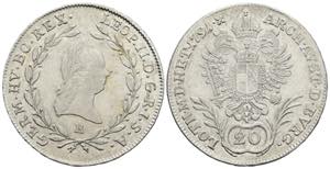 Leopold II. 1790-1792 20 Kreuzer, 1791 H. ... 