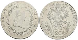 Leopold II. 1790-1792 20 Kreuzer, 1792 F. ... 