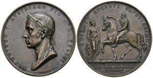 Franz I. 1792-1835 Bronzemedaille, 1815. von ... 