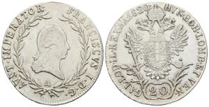 Kaiser Franz (II.) I.1792-1835 20 Kreuzer, ... 