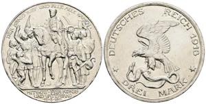 Wilhelm II. 1888-1918 Preußen. 3 Mark, 1913 ... 