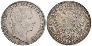 Franz Joseph I. 1848-1916 1 Gulden, 1859 A. ... 