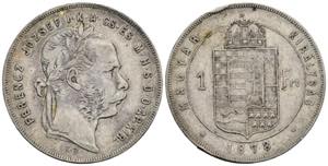 Franz Joseph I. 1848-1916 1 Forint, 1878 KB. ... 
