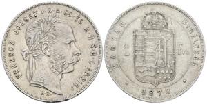 Franz Joseph I. 1848-1916 1 Forint, 1879 KB. ... 