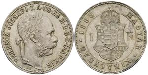 Franz Joseph I. 1848-1916 1 Forint, 1888 KB. ... 