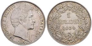 Ludwig I. 1825-1848 Bayern. 1 Gulden, 1839. ... 