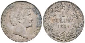 Ludwig I. 1825-1848 Bayern. 1 Gulden, 1844. ... 