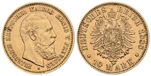 Friedrich III. 1888 Preussen. 10 Mark, 1888 ... 