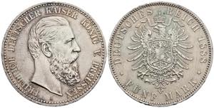 Friedrich III. 1888 Preussen. 5 Mark, 1888 ... 