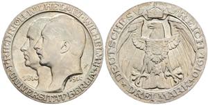 Wilhelm II. 1888-1918 Preussen. 3 Mark, 1910 ... 