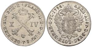 Franz II.(I.) 1792-1835 14 Liard, 1794. sehr ... 