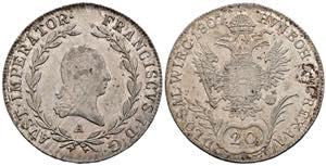 Franz II.(I.) 1792-1835 20 Kreuzer, 1807 A. ... 