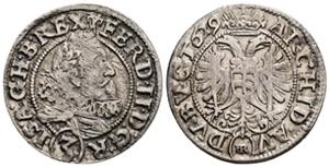 Ferdinand II. 1619-1637 3 Kreuzer, 1629 HR. ... 