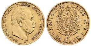 Wilhelm I. 1861-1888 Preußen. 10 Mark, 1875 ... 
