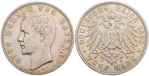 Otto 1886-1913 Bayern. 5 Mark, 1898 D. ... 