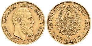 Friedrich III. 1888 Preußen. 10 Mark, 1888 ... 
