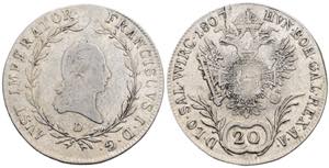 Franz (II.) I.1792-1835 20 Kreuzer, 1807 D. ... 