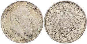 Prinzregent Luitpold Bayern. 2 Mark, 1911 D. ... 