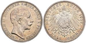 Wilhelm II. 1888-1918 Preussen. 3 Mark, 1912 ... 