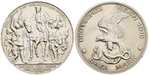 Wilhelm II. 1888-1918 Preussen. 3 Mark, ... 