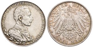 Wilhelm II. 1888-1918 Preussen. 2 Mark, 1913 ... 
