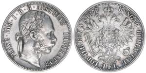 Franz Joseph I. 1848-1916 1 Gulden, 1876. ... 