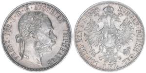 Franz Joseph I. 1848-1916 1 Gulden, 1880. ... 