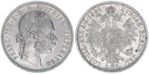 Franz Joseph I. 1848-1916 1 Gulden, 1886. ... 