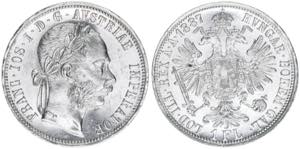 Franz Joseph I. 1848-1916 1 Gulden, 1887. ... 