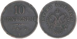 Franz Joseph I. 1848-1916 10 Centesimi, 1852 ... 