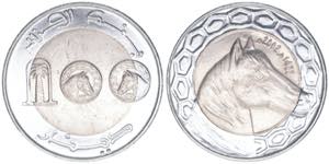 100 Dinars, 2002 Algerien. Kupfer Nickel. ... 