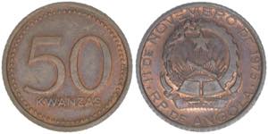 50 Kwanzas, 1991 Angola. Bronze. 5,50g ... 