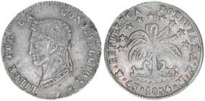 Republik Bolivien. 4 Soles, 1854 MF. 13,65g ... 