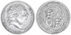 Georg III. Großbritannien. 6 Pence, 1818. ... 