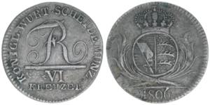 Friedrich I. 1806-1816 Württemberg. VI ... 