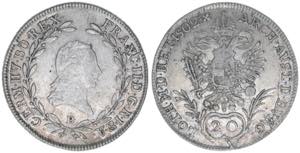 Franz (II.) I.1792-1835 20 Kreuzer, 1802 B. ... 