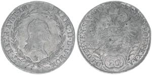 Franz (II.) I.1792-1835 20 Kreuzer, 1805 B. ... 