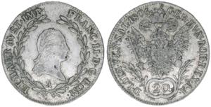 Franz (II.) I.1792-1835 20 Kreuzer, 1806 A. ... 