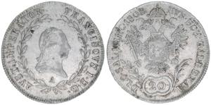 Franz (II.) I.1792-1835 20 Kreuzer, 1808 A. ... 