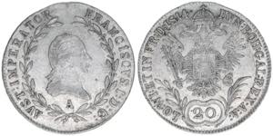 Franz (II.) I.1792-1835 20 Kreuzer, 1814 A. ... 
