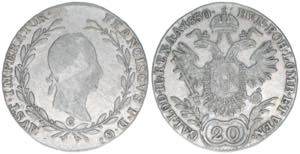 Franz (II.) I.1792-1835 20 Kreuzer, 1830 C. ... 