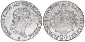 Franz (II.) I.1792-1835 20 Kreuzer, 1835 B. ... 