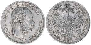 Franz Joseph I. 1848-1916 1 Gulden, 1873. ... 