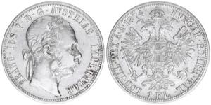 Franz Joseph I. 1848-1916 1 Gulden, 1874. ... 