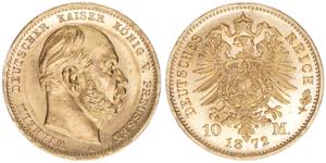 Wilhelm I. 1861-1888 Preussen. 10 Mark, 1872 ... 