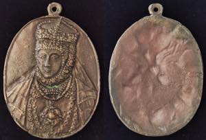 Maria von Ungarn 1505-1558 ovale Medaille ... 
