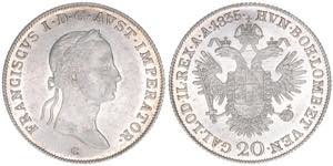 Franz I. 1792-1835 20 Kreuzer, 1835 C. Prag ... 