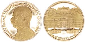 Franz Joseph I. 1848-1916 Goldmedaille, ohne ... 