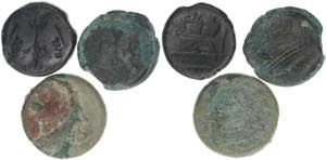 Lot mit 3 Stück Bronzemünzen Römisches ... 