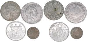 Weltmünzen Lot mit 4 Silbermünzen. 63,26g ... 